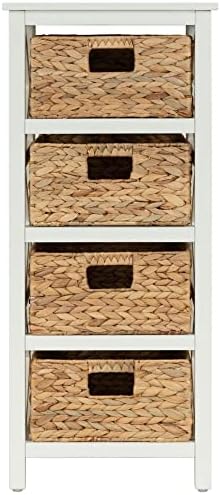 eHemco 4 Tier X-Side End Storage Cabinet, White - Image 4