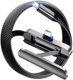 DbillionDa USB C to USB C Cable, Foldable Phone Stand, 90 Degree, 60W, 6FT by +DbillionDa