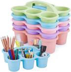 5 Pack Classroom Caddy with Handle Pastel Classroom Table Caddy by Unknown