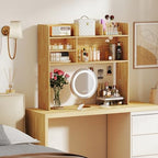 Desk Hutch with 6 Shelves and Adjustable Shelf for 32 Inch Monitor - Image 3