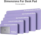 Aothia Faux Leather Desk Mat Mouse Pad, 63" x 24", Light Purple - Image 5