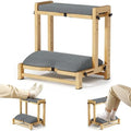 Double Step Foot Rest Under Desk with 4 Heights (Natural Color) by Atoping