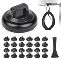 24Pcs Magnetic Zip Tie Mount 100Pcs Cable Ties,Zip Tie Base Holder Set by HOMAR