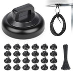 24Pcs Magnetic Zip Tie Mount 100Pcs Cable Ties,Zip Tie Base Holder Set by HOMAR