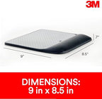 3M Precise Mouse Pad with Gel Wrist Rest, 8.4 in x 8.8 in, Black - Image 2