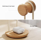 Fenge Headphone Stand with Storage Base, Headset Holder for Desktop, Oak - Image 5