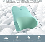Skechers Air-Cooled & Memory Foam Lumbar Pillow,Lumbar Support Pillow for Office,Chair Lower Back Pain Relief Lumbar Pillow,Ergonomic Design Back Support Pillow for Office Chair,Car,Home,Travel,Green - Image 5