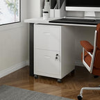 Polup 2 Drawer Rolling File Cabinet with Lock for Home Office - Image 2