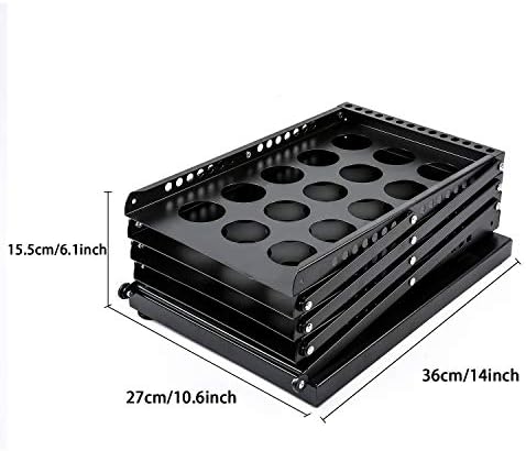 Polmart Portable Floor Display Rack for Magazines, Brochures & Flyers (Adjustable 4-Tier, Black) - Image 5