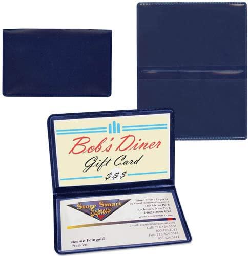 StoreSMART Navy Blue Folding Business Card Holders - 250 Pack - Polypropylene Plastic (RPP2915NB250) - Image 3
