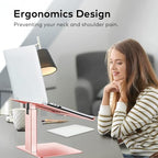 Ergonomic Aluminum Laptop Stand for Desk Adjustable Sit to Stand Riser DJ Laptop Stand Adjustable Height from 7-15 Inches Aluminum - Image 4