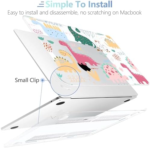 MEEgoodo for M5/M4/M3/M2 MacBook Air 15 inch Case 2026 2025 2024 2023, Case Fit Model (A3448/A3241/A3114/A2941) for MacBook Air 15.3 inch, Cute Dinosaurs - Image 5
