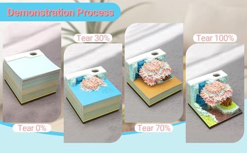 3D Memo Pad Time Piece Calendar 2026 3D Weekly Calendar Notepad - Image 5