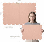Scalloped Bulletin Board 24x18 inches, Decorative Felt Pin Board for Wall - Image 2