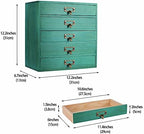 GoooodGIFT Wooden Drawers Small Wooden Box with Drawer, Green - Image 3