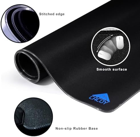 Cacoy 55"x20" RGB Gaming Mouse Pad XXL,Non-Slip LED Lighting Desk Mat,Black - Image 5