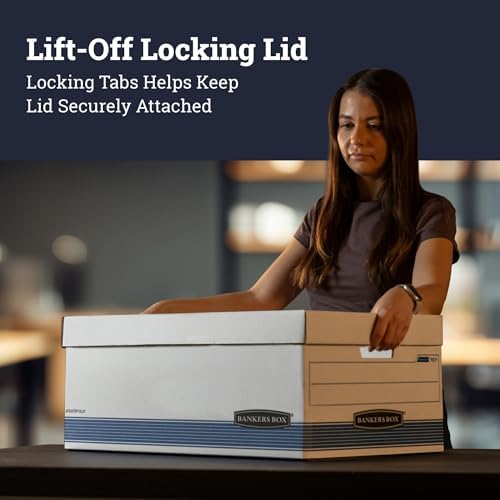 Bankers Box 12-Pack Medium-Duty File Storage Boxes, 24in Letter, FastFold - Image 5