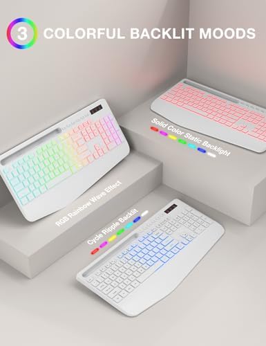 SABLUTE Wireless Keyboard and Mouse Combo - 9 Backlit Effects, RGB, 2.4Ghz - Image 2