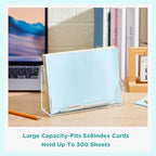 Dunzoom 4 Pack 5x8 Index Card Holder, 2-in-1 Desk & Wall Mounted Acrylic Index Card Display Stand, Includes Screws & Anchors, Clear Flash Notecard Organizer for Classroom, Office & Study - Image 4