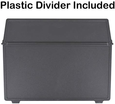 Acrimet 6 x 9 Card File Holder Organizer Box Metal Base Heavy Duty (AZ Index Cards and Divider Included) (Green Color with Crystal Plastic Lid Cover) - Image 6