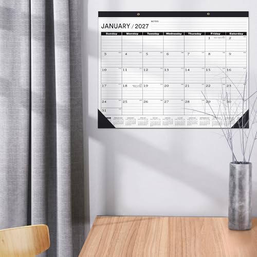 Desk Calendar 2026-2027 large 22 x17 (July 2026-December 2027) 2026-2027 Desk Calendar Large 22 x17,Classic Black Calendar 2027,Calendar 2027 with Plastic Cover - Image 5