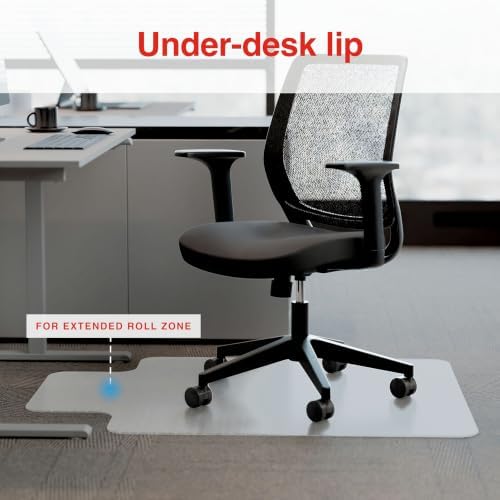 Staples Office Chair Mat with Lip, Flat-Pile Carpet, 48" x 36" - Image 6