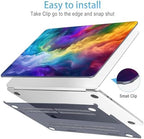 Mektron for 2026/2025/2024/2023 MacBook Air 15 INCH M5 A3448 /M4 A3241 /M3 A3114 /M2 A2941 Case, Printed Plastic Hard Shell Cover with 15.3" Liquid Retina Display Touch ID, Rainbow Cosmic - Image 5