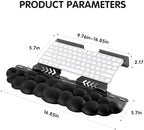 Black Acrylic Keyboard Stand with Wrist Rest，Detachable/Adjustable Width - Image 7