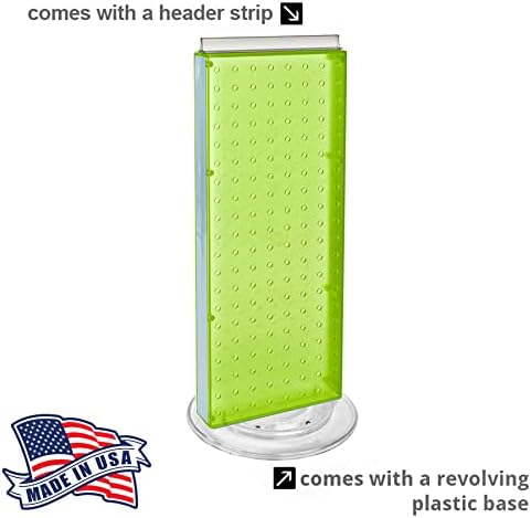 Azar 700508-GRE 8-Inch W by 20-Inch H Revolving Green Pegboard Counter Unit, Green - Image 4