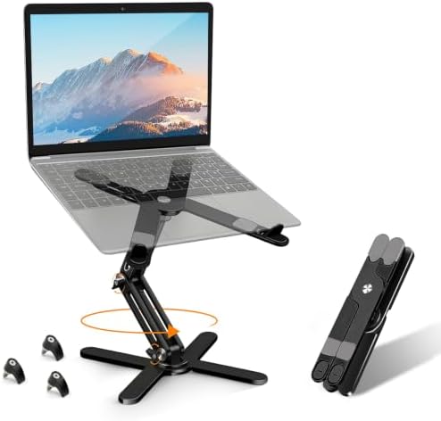 MOALLIA N86 360 Rotating Laptop Stand for Desk with Locking Knobs, Black by Moallia