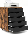 DREAMADE Rolling File Cabinet, 5-Drawer Under Desk File Cabinet by DREAMADE