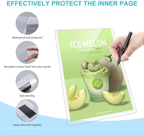 Magnetic sign holder 8.5" x 11", 20 pack, rigid document frame for locker, refrigerator, office, school and home - Image 3