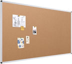 VIZ-PRO Large Cork Bulletin Board, 72 X 48 Inches, Wall-Mounted Corkboard with Silver Aluminium Frame for School, Office, and Home 6' X 4' by VIZ-PRO