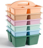 Kathfly 18 Pack Classroom Caddy Organizer with Handle Bulk, Morandi Color by Kathfly