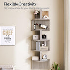 HOOBRO Corner Shelf Wall-Mounted, Set of 2 Floating Corner Shelves for Wall - Image 5