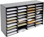 CNCEST Literature Organizer, 40 x 12 x 24in Mail Sorter Organizer, Multi Compartment Desktop Document Sorting Cabinet for Office, Home, Classroom, or Mailrooms Organization (Black, 36 Slot) by CNCEST