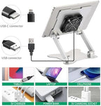 Surface Pro Stand, iPad Cooler,Aluminum Cooling Pad,Sturdy Tablet Stand Holder with Quiet Fan for Microsoft Surface Tablets,iPad Series,Samsung Galaxy Tabs-Up to 15-in Tablets - Image 4