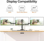 Suptek Triple LED LCD Monitor Desk Mount Heavy Duty Fully Adjustable Stand for 3 / Three Screens up to 27 inch (MD6463) - Image 3