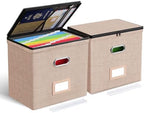 Oterri File Box Small 2-Pack Mesh Pockets Hanging Organizer for Letter-Size by Oterri