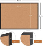 2-Pack Cork Board Bulletin Board 36 x 48, Black Wood Framed 4x3 Corkboard, Office Board for Wall Cork, Large Wall Mounted Notice Pin Board with 32 Push Pins for School, Home & Office - Image 5