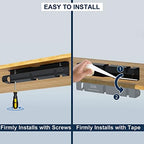 Qiyuan Under Desk Cable Management Tray, 2-Pack No-Drill 16" Cord Organizer - Image 4