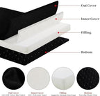 HOMBYS Foam Recliner Chair Cushions for Elderly, 4" Thick Chair Pads with Back Support for Office, Non-Slip Medium Firm Seat Cushion with Lumbar Pillow (Black, 22"x22"+13" Backrest) - Image 4