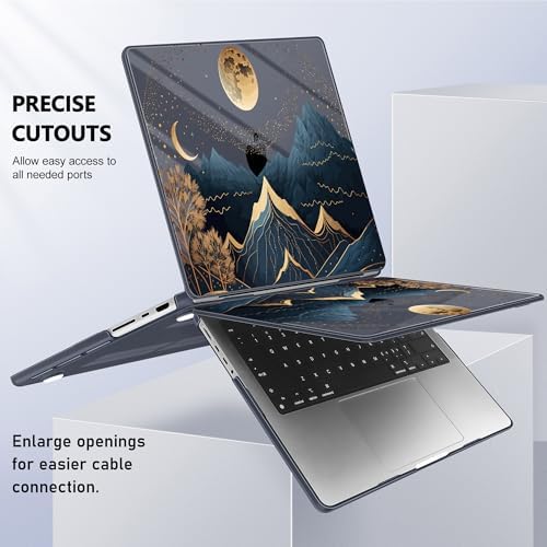 May Chen for 2026 MacBook Pro 14-inch M5 M4 M3 M2 M1 Pro/Max Chip, Release 2026 2025-2021, Model A3427 A3426 A3434 A3112 A3401 A3185, Plastic Hard Shell with Keyboard Cover, Starry Mountain - Image 6
