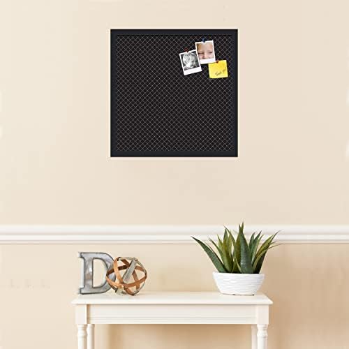 PinPix 20x20 inch Cork Bulletin Board. This Decorative Framed Pin Board Comes with Diamond Pattern in Black Design and Satin Black. Ideal for Home, Office Decor or School (PinPix-120) - Image 3