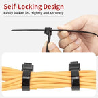 BethTie 300 Pcs Black Zip Ties Assorted Sizes 12"+20"+26"+36" 220 LBS - Image 5
