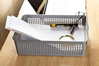 Aebeky A4 Size Plastic Paper Storage Trays,Desktop File Organizer Baskets,6-Packs (Grey) - Image 7