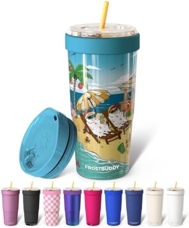 Frost Buddy Togo Buddy 30oz Tumbler - Spill-Proof Flip Lid (Sleighcation) by FrostBuddy