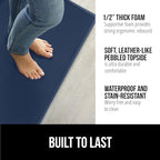 GORILLA GRIP Cushioned Kitchen Mats for Floor, 2 PK, 17x29+17x59, Navy - Image 2
