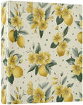 Yellow Lemon Leaf 3 Ring Binders 1.5 Inch Clear View Three Ring Binders Versatile Binder for Work School Office Supply 1 Pack by Unknown