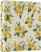 Yellow Lemon Leaf 3 Ring Binders 1.5 Inch Clear View Three Ring Binders Versatile Binder for Work School Office Supply 1 Pack by Unknown